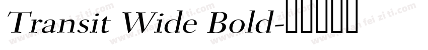 Transit Wide Bold字体转换